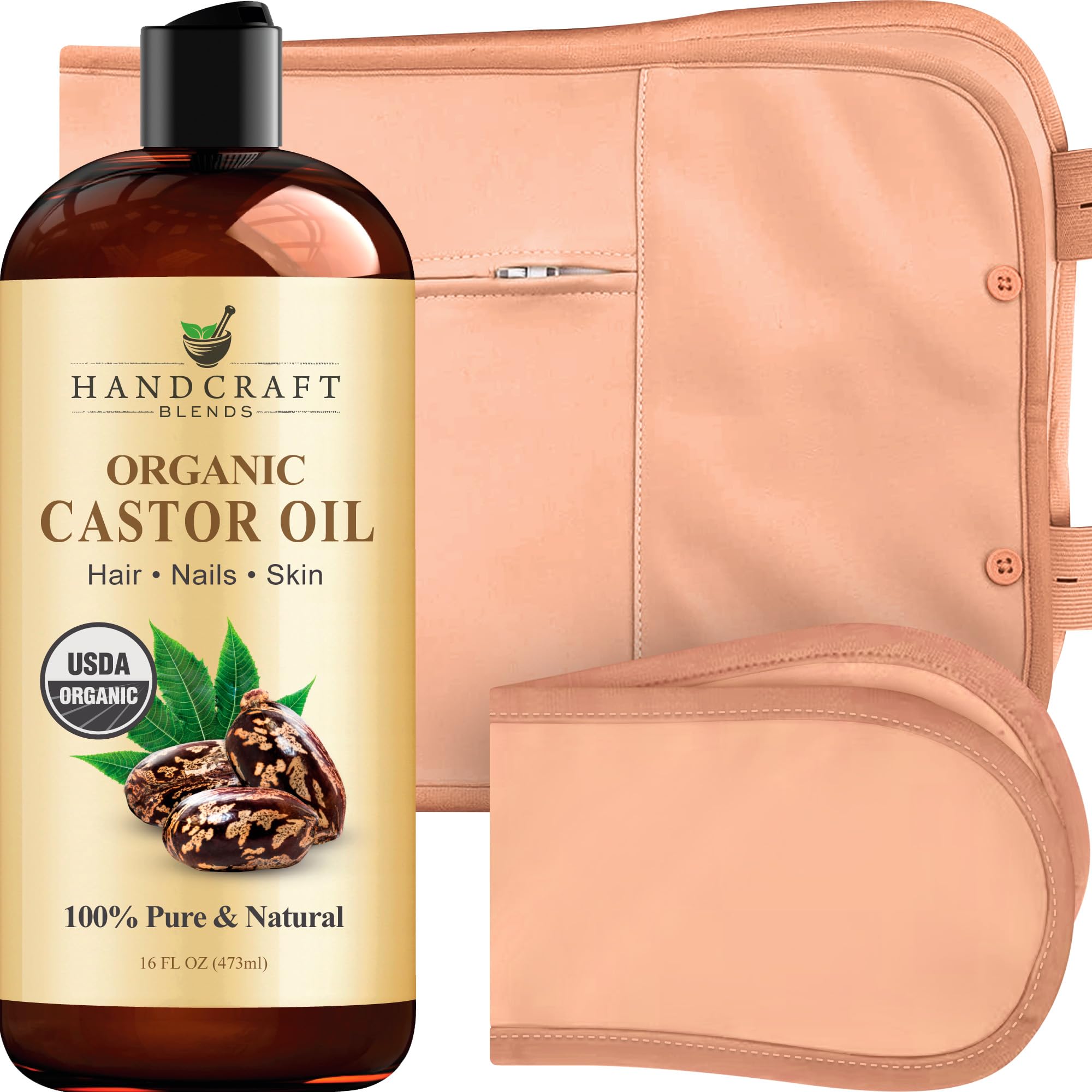 Handcraft Blends Pack Wrap, application confortable sur le cou avec huile de ricin.