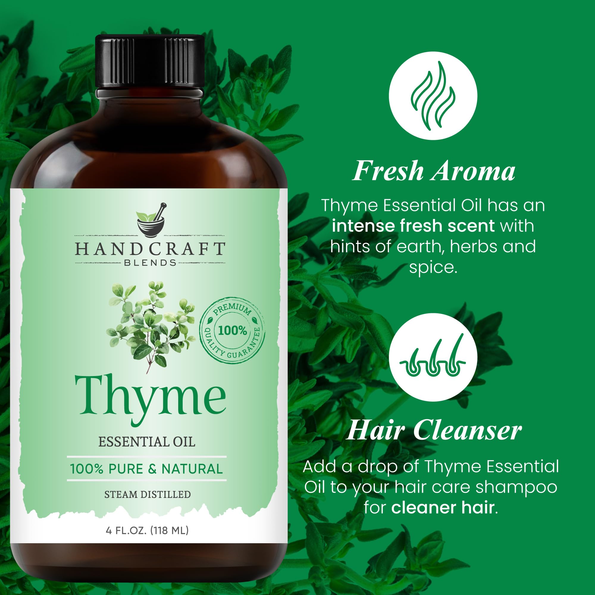 Soin peau avec huile thym Handcraft Blends, texture légère et parfum délicat
