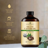 Routine quotidienne Handcraft Blends huile de ricin, soin naturel polyvalent