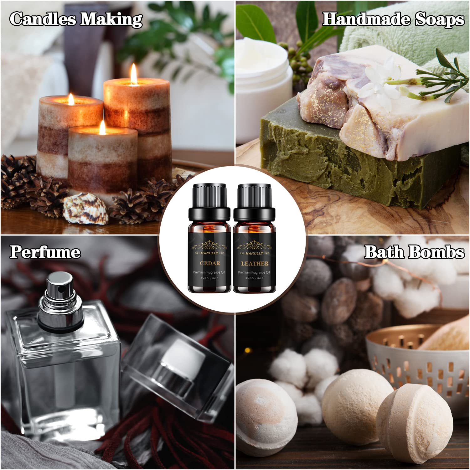 Hanolly huile essentielle rhum 10 ml, notes épicées pour diffuseur.