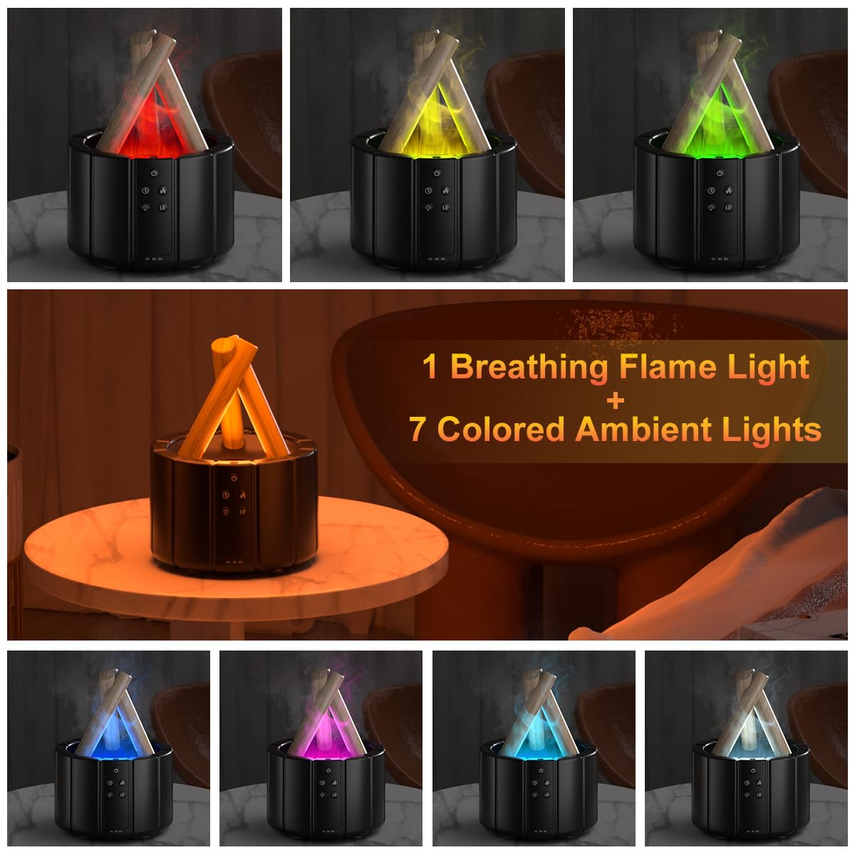 Haoday lumière nocturne en 7 couleurs pour personnaliser l’ambiance.