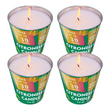Bougie Haoson citronnelle en seau vert pour extérieur et repousse les insectes
