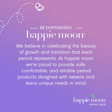 Happie Moon peau sensible douceur naturelle sans irritations.