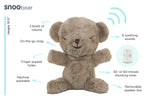Texture plush crème de SNOObear, expérience tactile apaisante pour le sommeil.