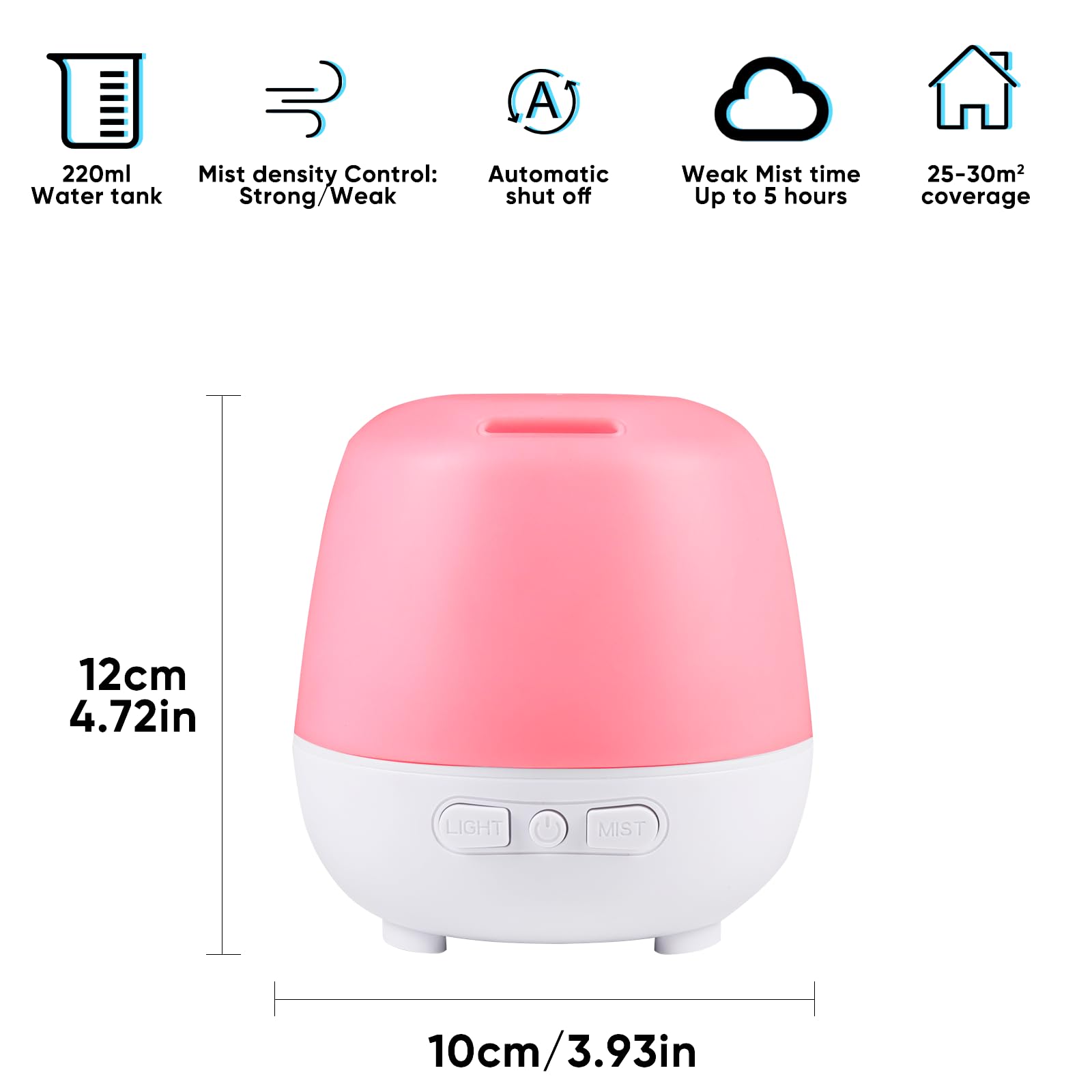 HAPPTWS diffuseur en action, brume continue pour une ambiance agréable.