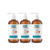 Shampoing Happy Cappy Médicamenteux – bouteille, douceur adaptée au cuir chevelu délicat.