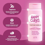 Poudre HAPPY CURVES Absorption matte offre un fini sec.