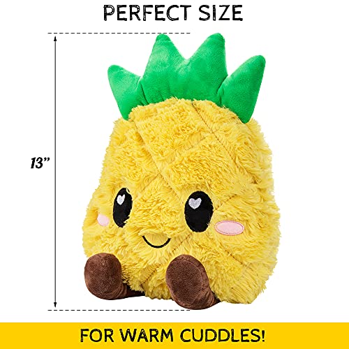 Peluche ananas Happy Fuel, douceur satinée, idéale pour des câlins apaisants.