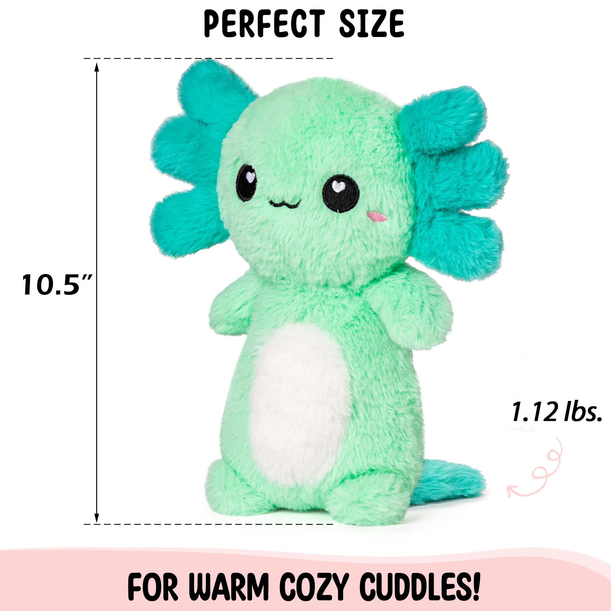 Happy Fuel Axolotl coussin câlin adapté adultes et enfants.