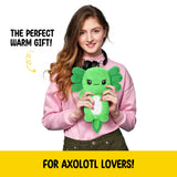 Doudou axolotl Happy Fuel en velours doux pour les moments de douceur.