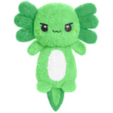 Peluche axolotl verte Happy Fuel, chaude et réconfortante pour les câlins.