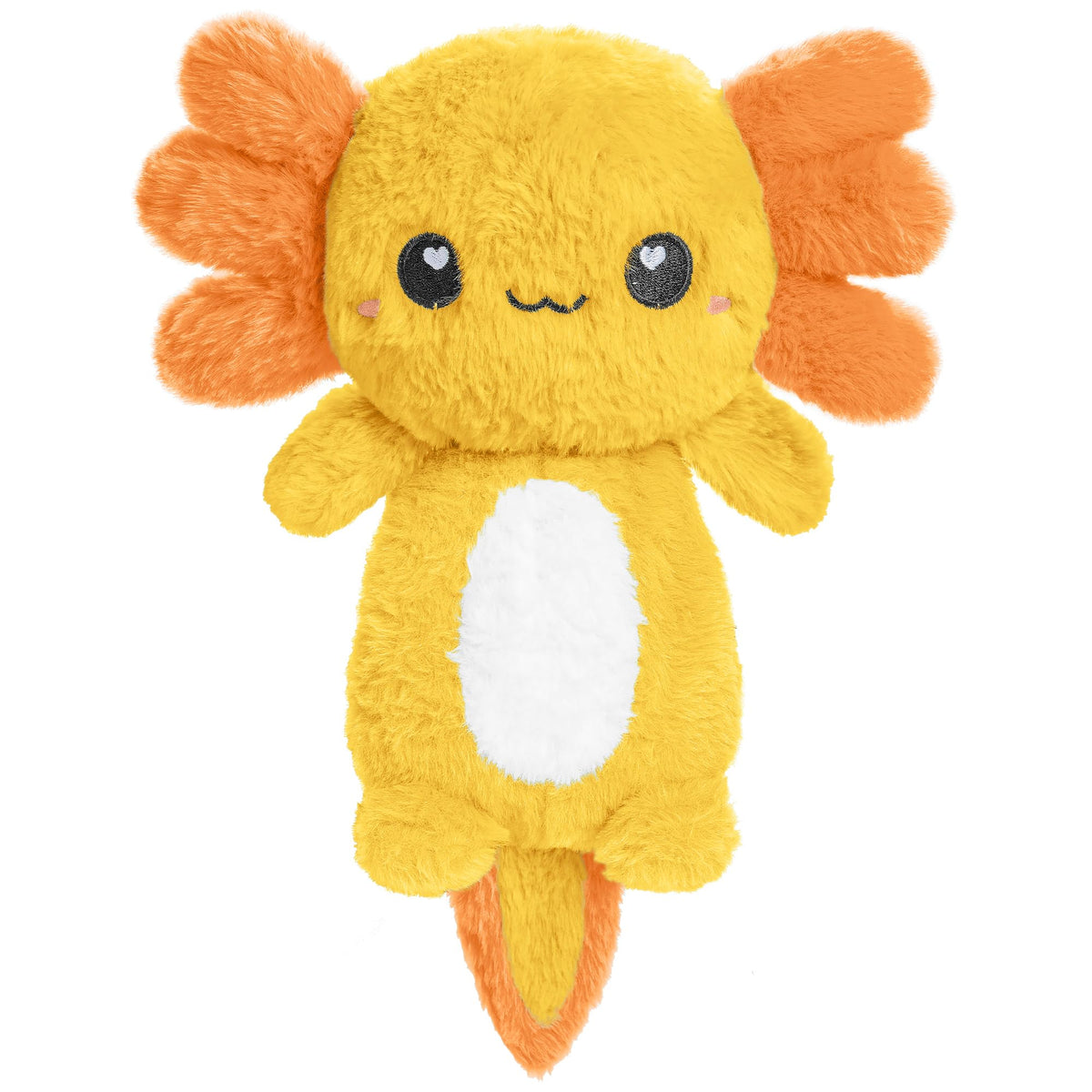 Peluche axolotl Happy Fuel chauffante pour câlins réconfortants.