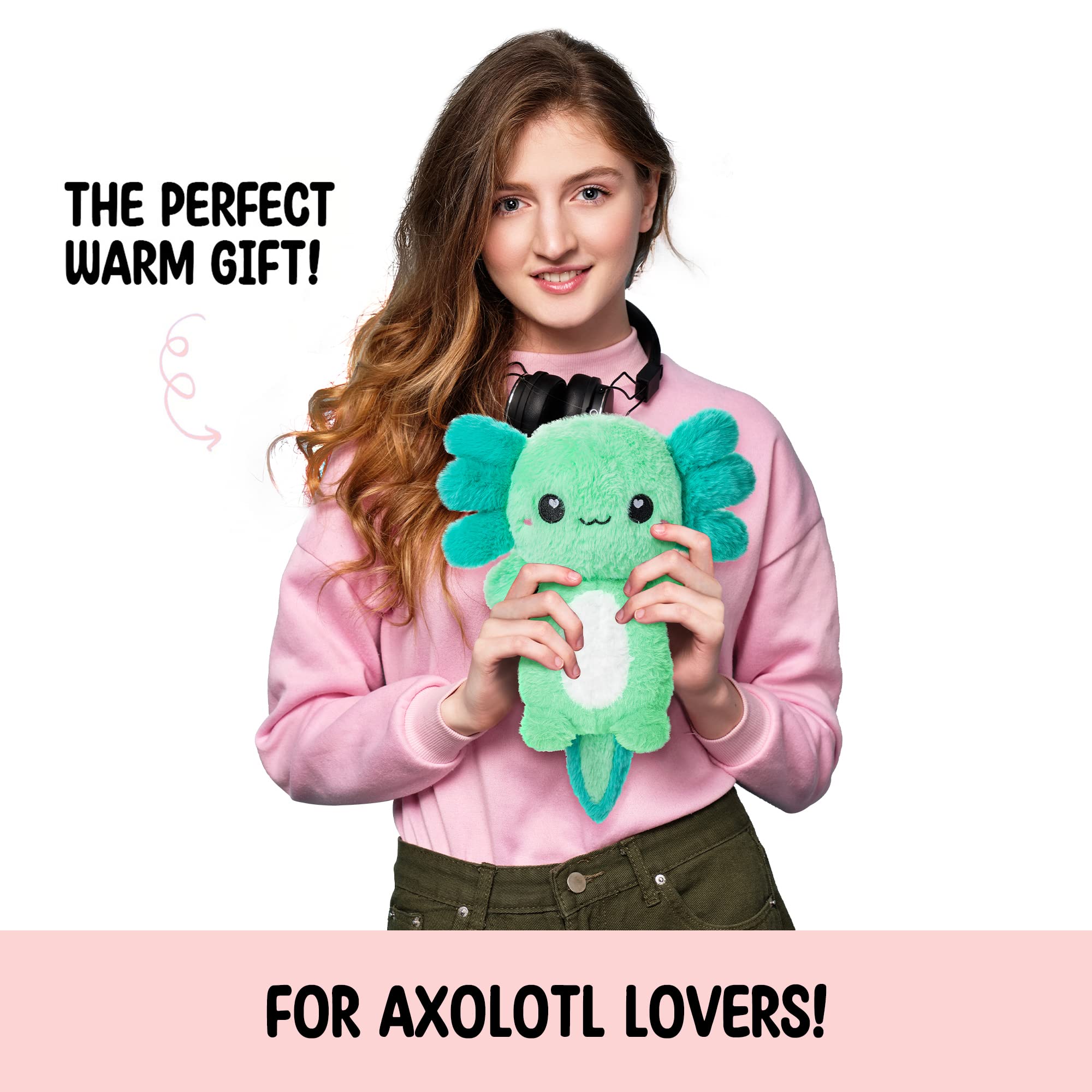 Happy Fuel Axolotl peluche douce et réconfortante pour câlins.