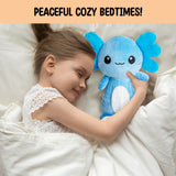 Happy Fuel Axolotl peluche polyvalente, utilisable chaude ou froide.