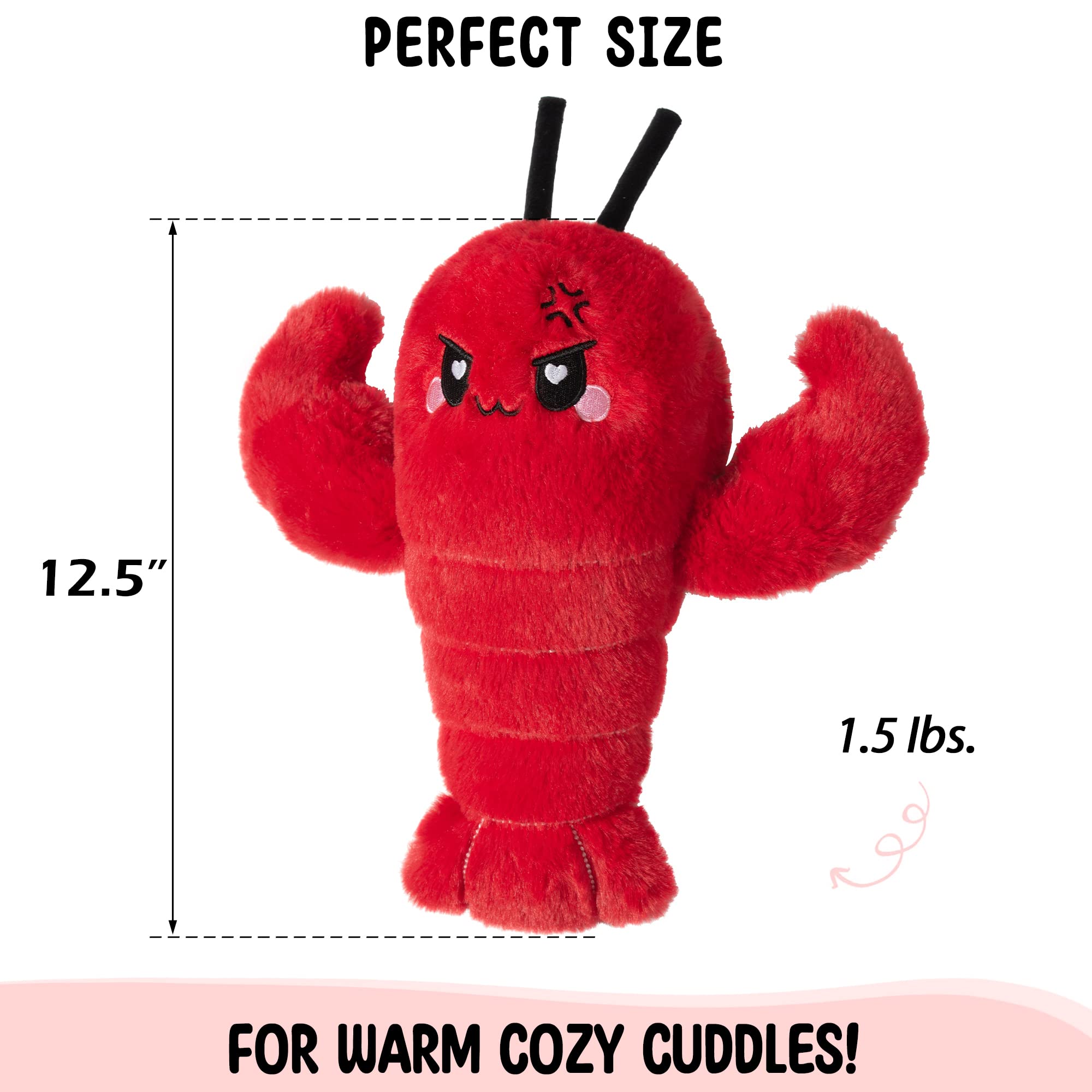 Happy Fuel doudou-crabe taille confortable, idéale pour les câlins nocturnes.
