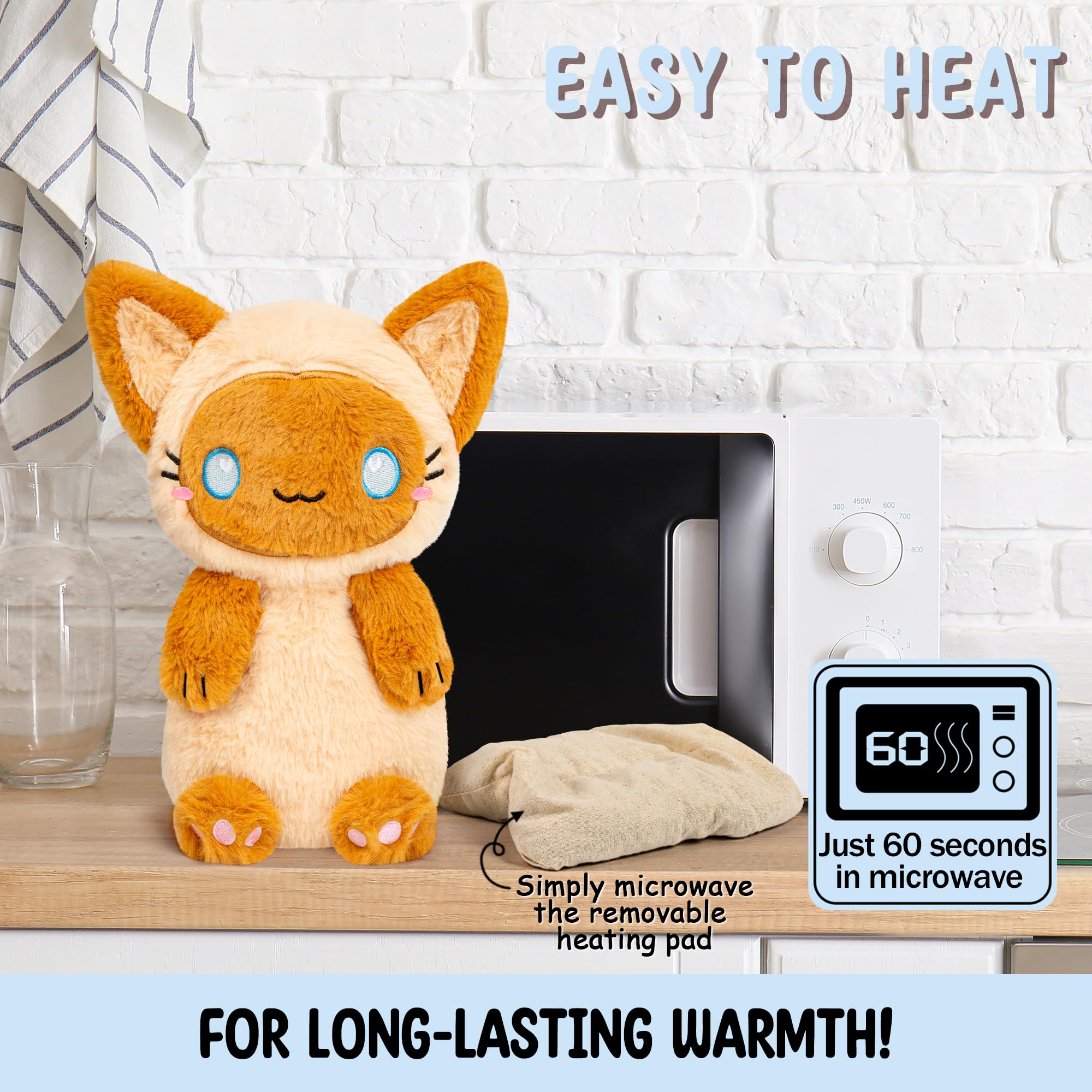 Happy Fuel Siamese Cat - cadeau mignon et pratique pour femmes et enfants.