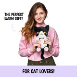 Tuxedo Cat de Happy Fuel noir et blanc, design kawaii apaisant