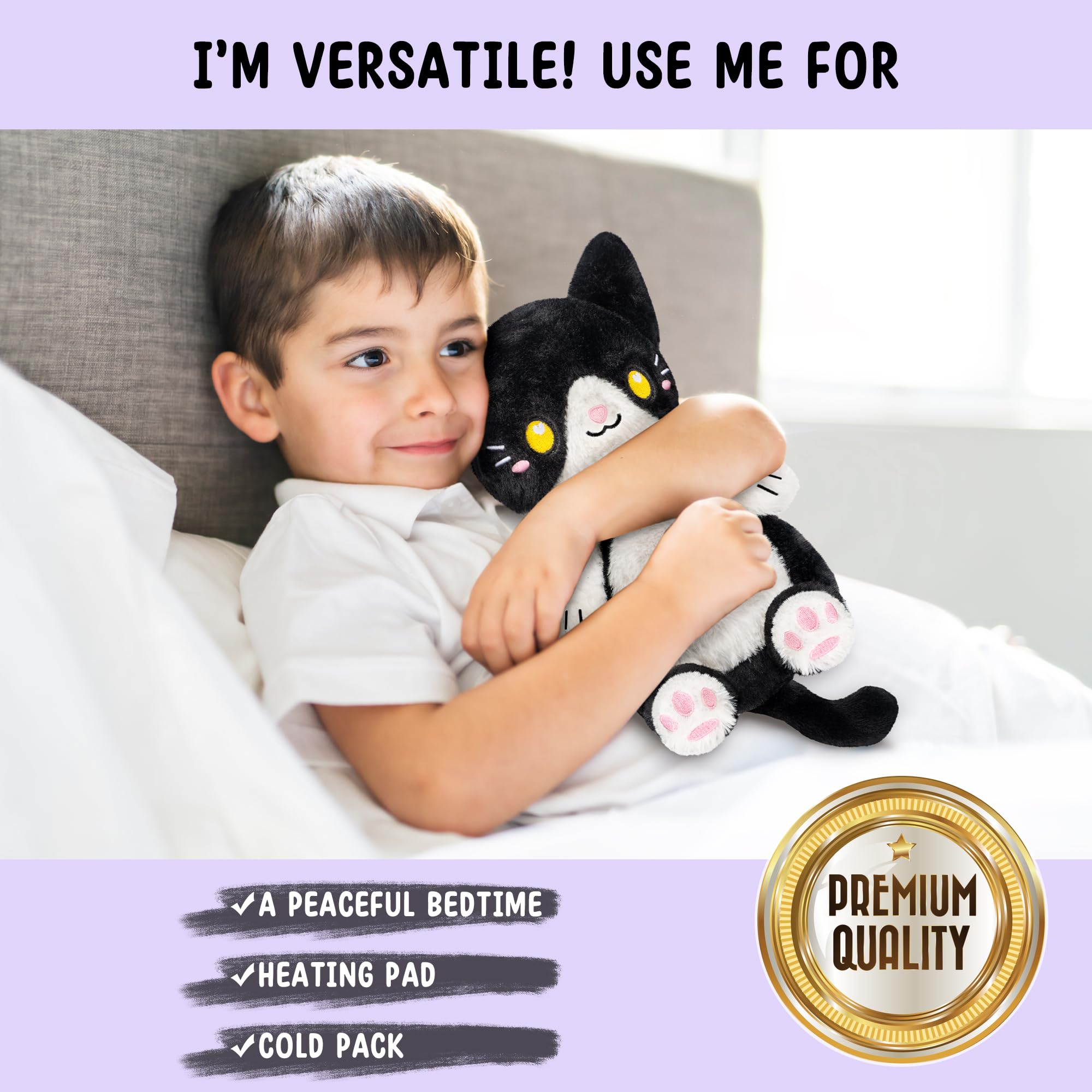 Utilisation chaude et froide du Tuxedo Cat, pour diverses sensations de détente
