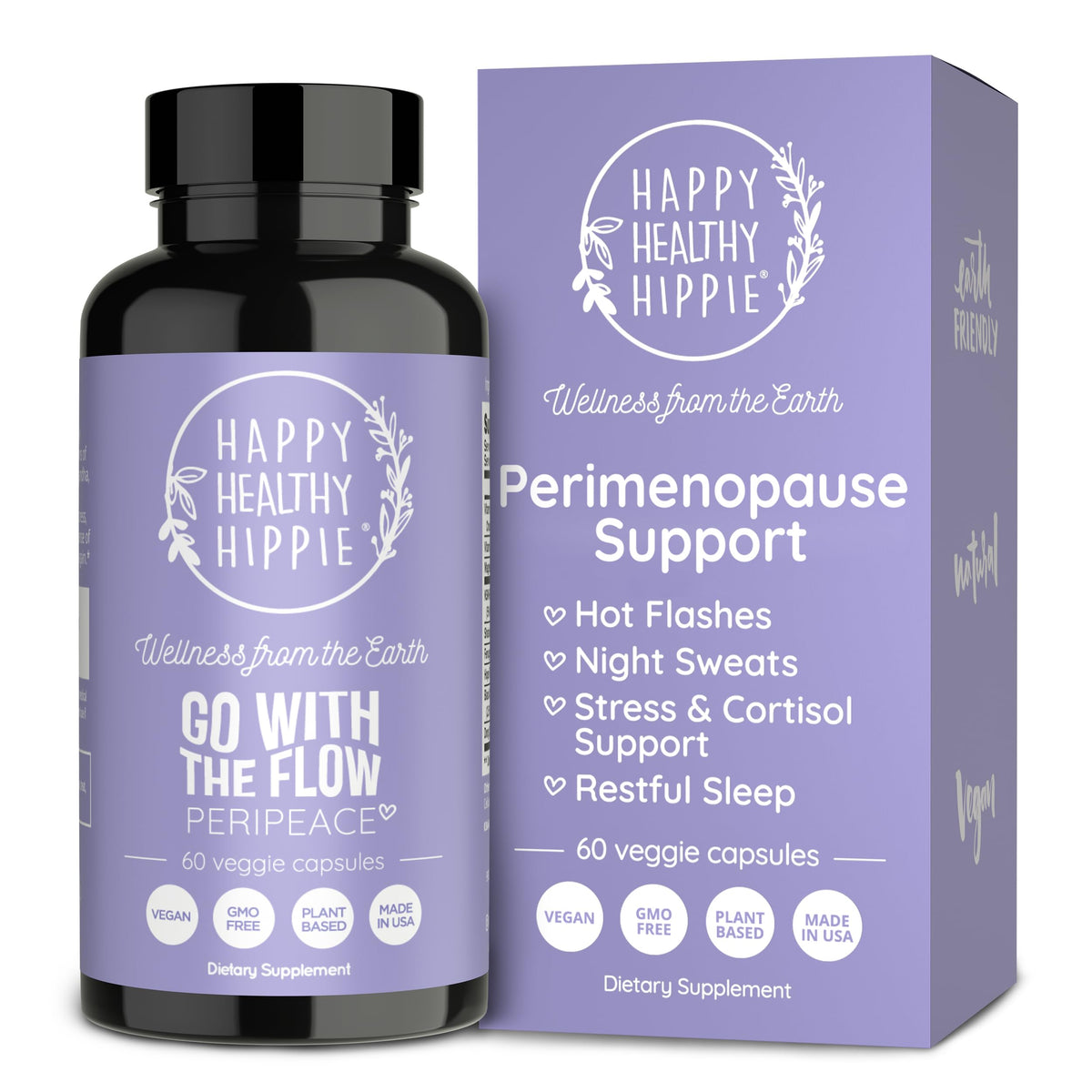 Happy Healthy Hippie – capsules dans une bouteille, soutien potentiel à l'équilibre hormonal.