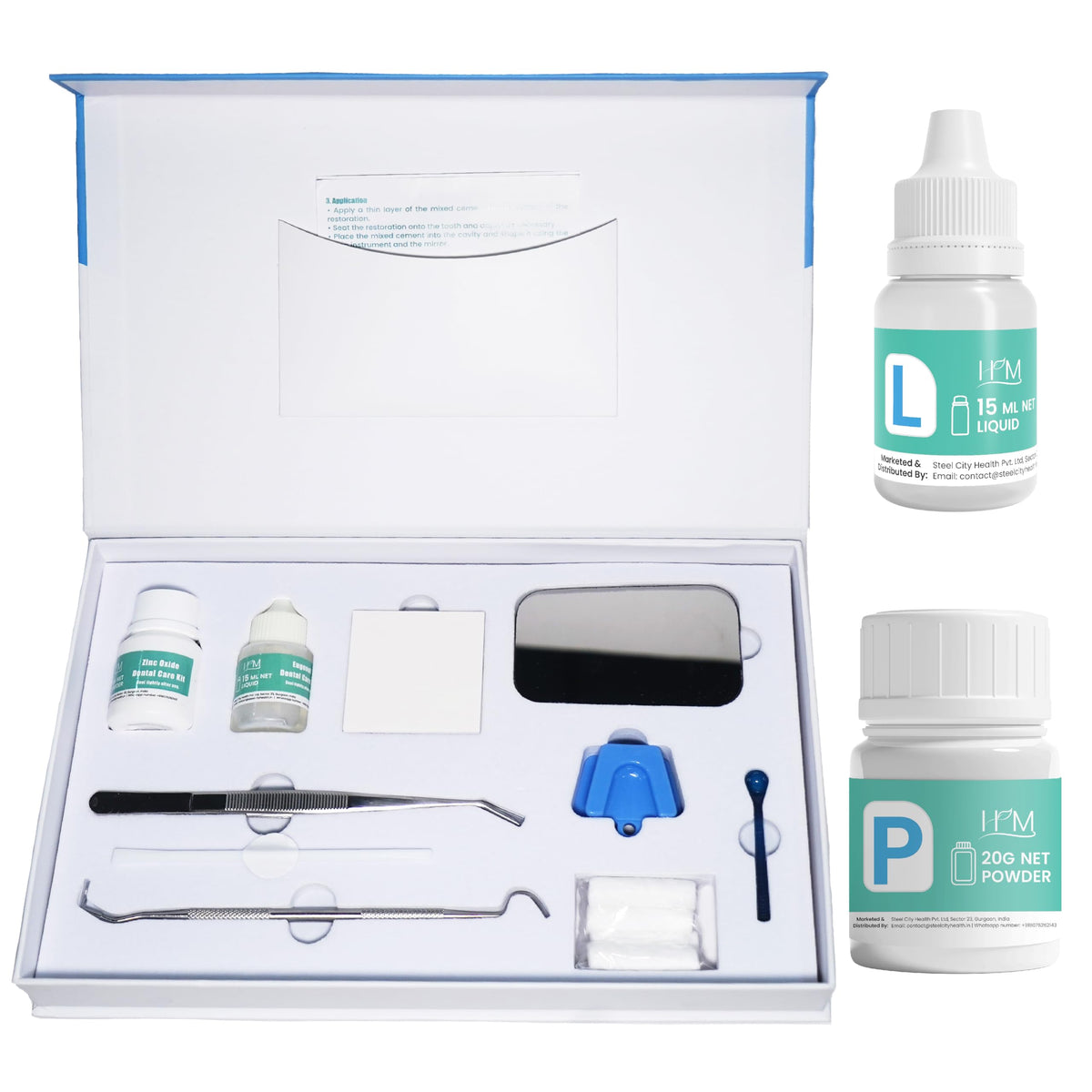 Happy Moms kit ciment oxyde-eugenol boite, solution d urgence prête à l emploi