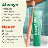 Happy Tooth sans SLS, formule propre pour une routine quotidienne en douceur.
