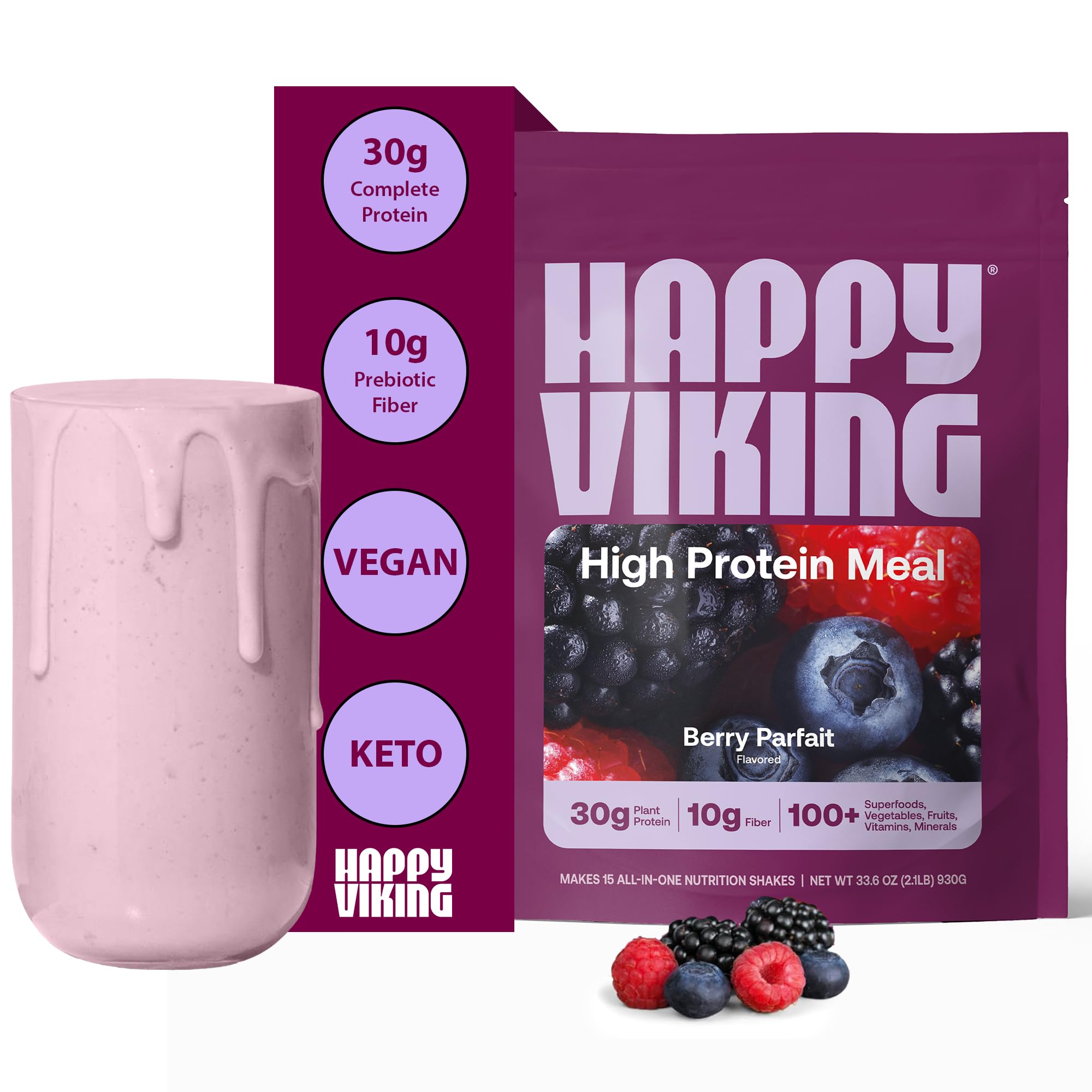 Happy Viking Berry Parfait emballage prêt à démarrer la journée.