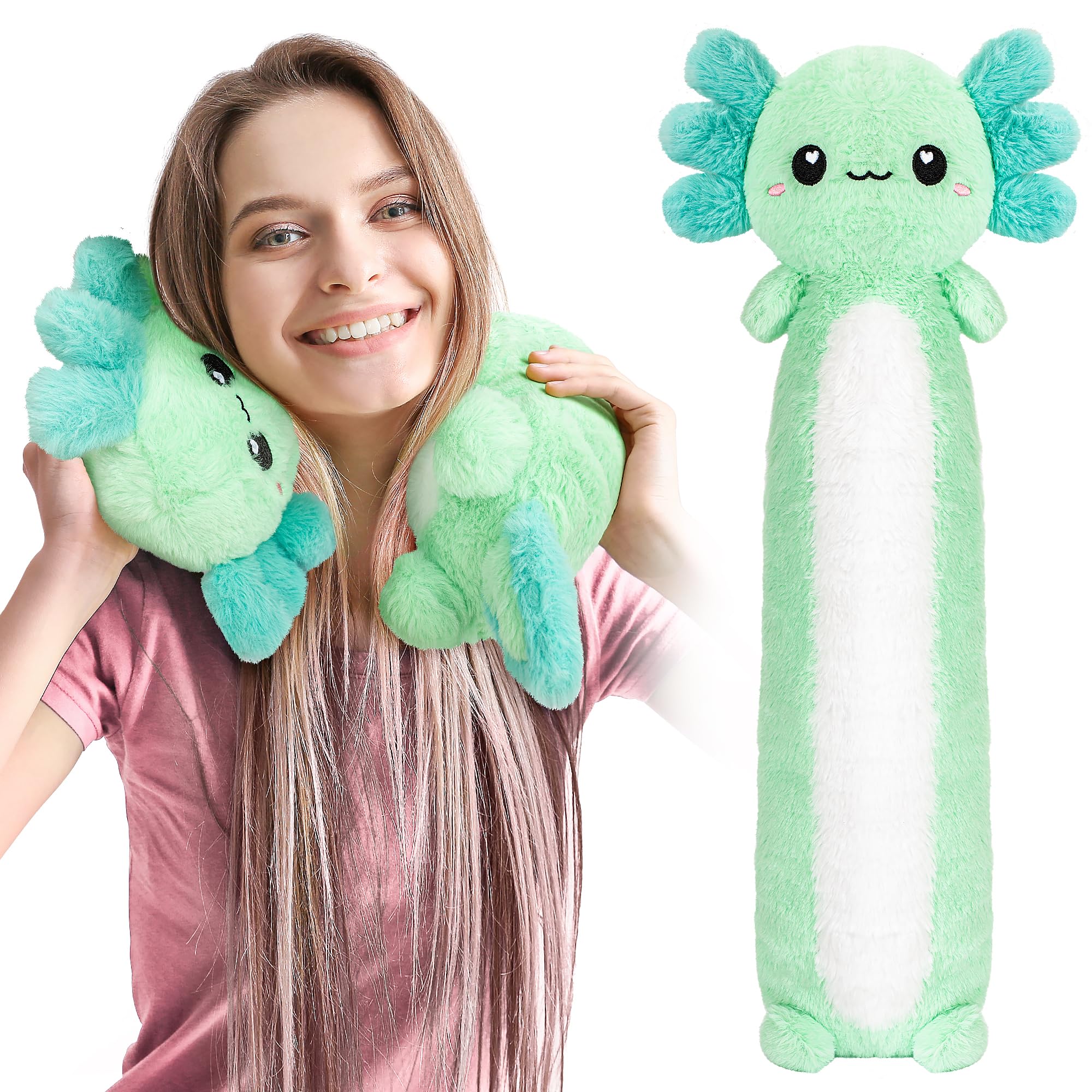 Happy Fuel Axolotl : coussin-chauffant pour cou et épaule, chaleur apaisante.