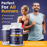 Happy Runner Pre-Run: flux sanguin montré comme soutien pendant l'exercice.
