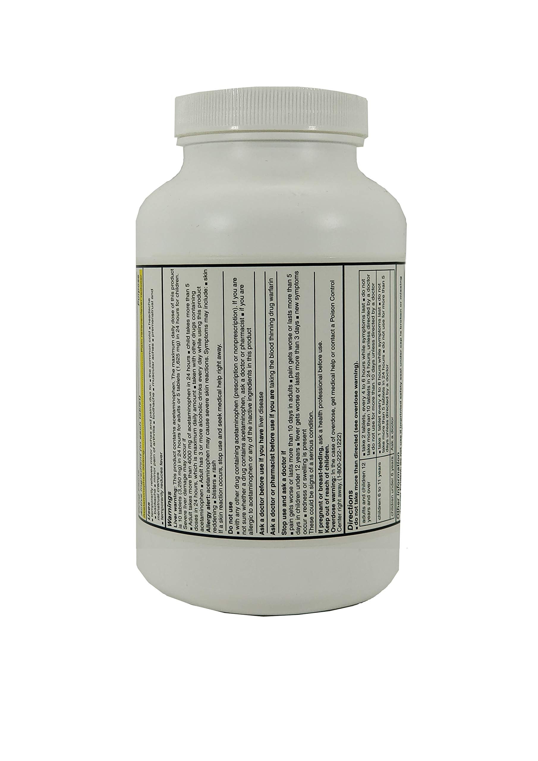 Harbest Acétaminophène 325 mg, comprimés faciles à doser dans une armoire.
