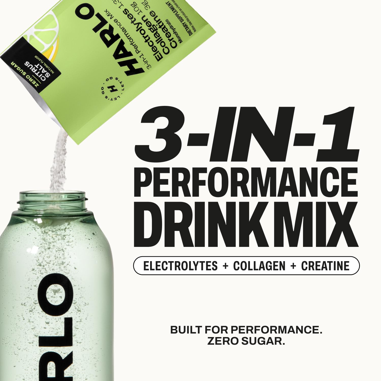 Harlo Electrolytes – sachets Framboise-Sel, maintien d’énergie et hydratation durable.