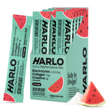 Harlo Electrolytes sachets Pastèque-Sel prêts à boire après l'effort intense.