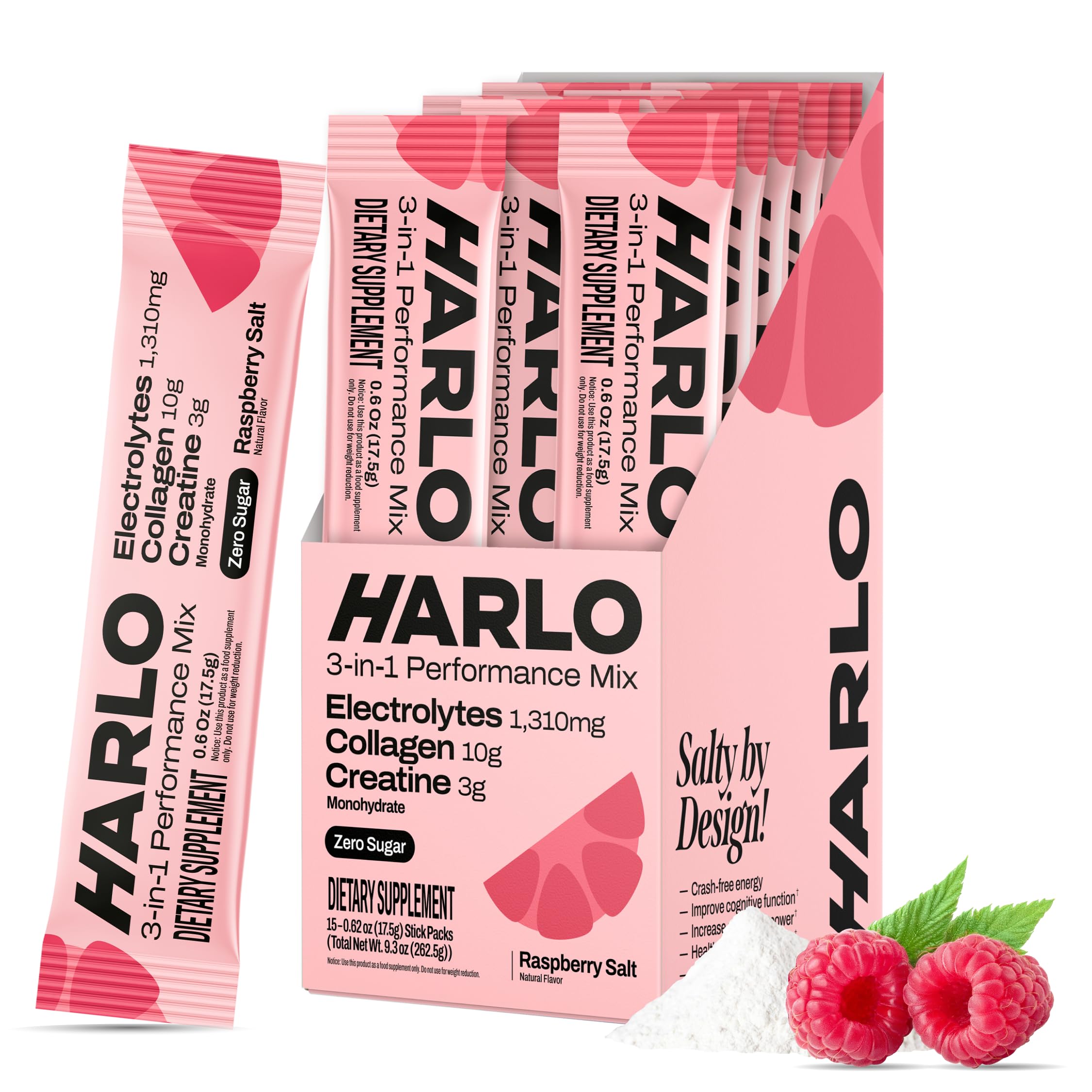 Harlo Framboise Stick Emballage: hydratation pratique pendant l'entraînement intensif.