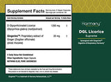 Harmony Nutraceuticals DGL Réglisse suprême – conditionnement 120 capsules véganes pour long terme.