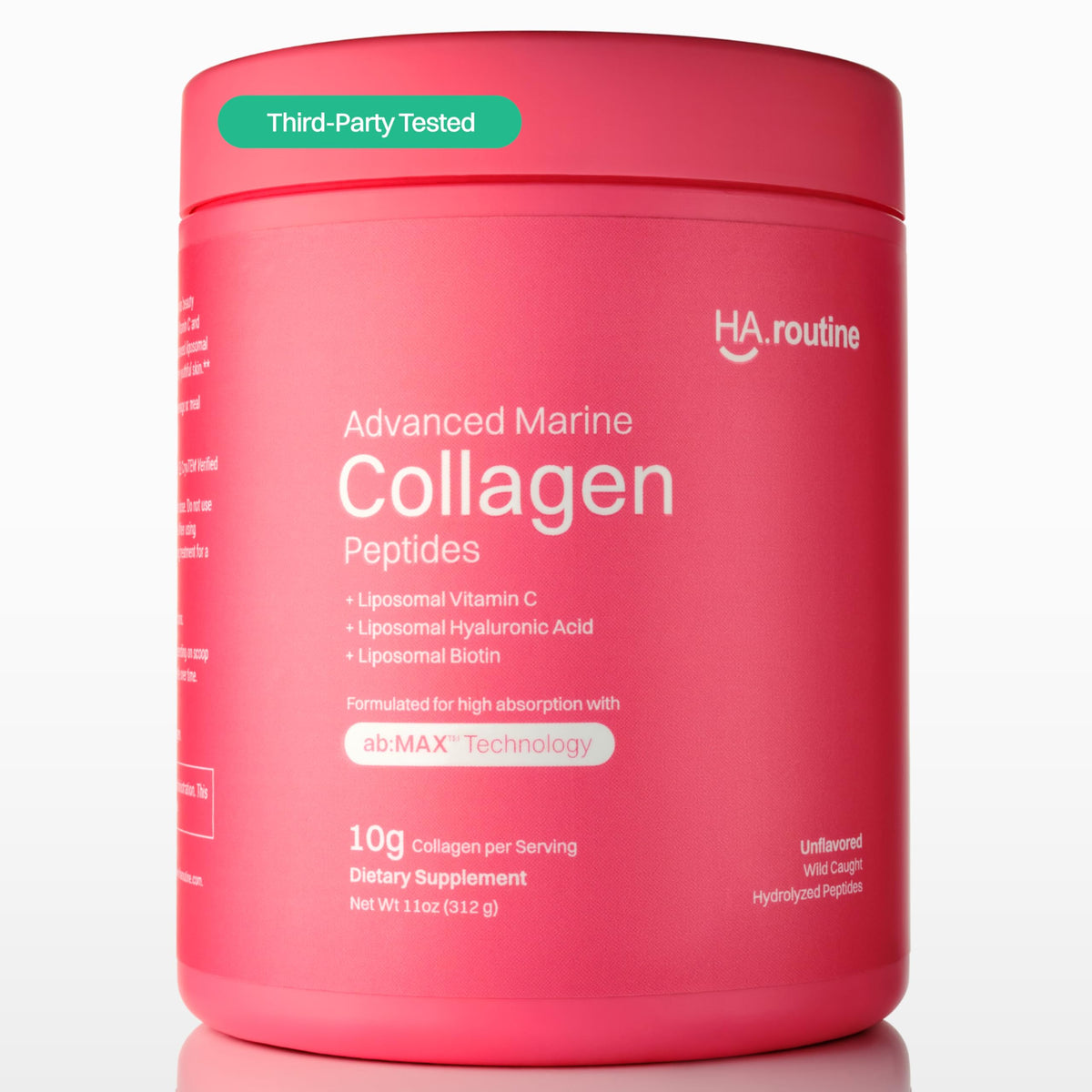 Haroutine collagène marin liposomale en bouteille pour absorption et éclat cutané.