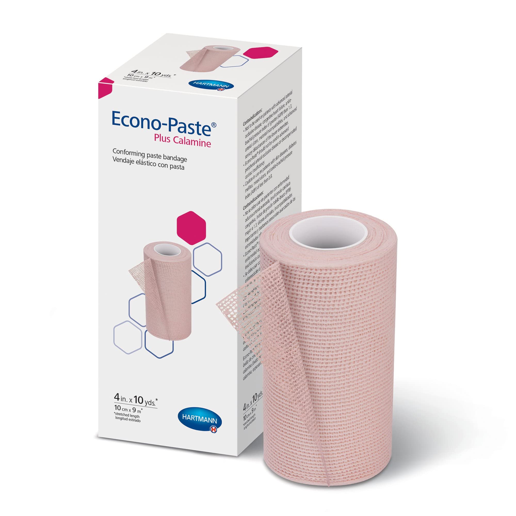 Pansement Hartmann H Econo-Paste, pansement conformant zinc-oxide calamine, bénéfice d'adaptation.