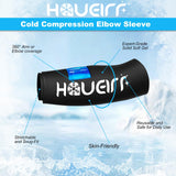 HAUEIRR cheville: bandeau glacé flexible pour réduction de l'enflure après entorse.