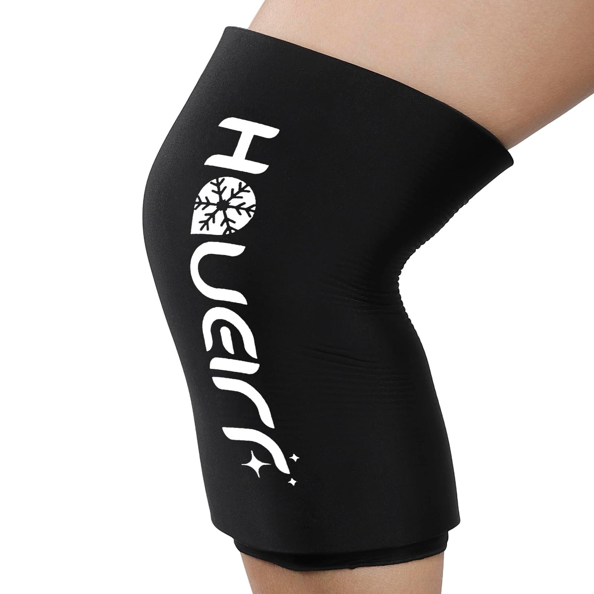 HAUEIRR genou: enveloppe de glace avec compression pour soutien après effort.