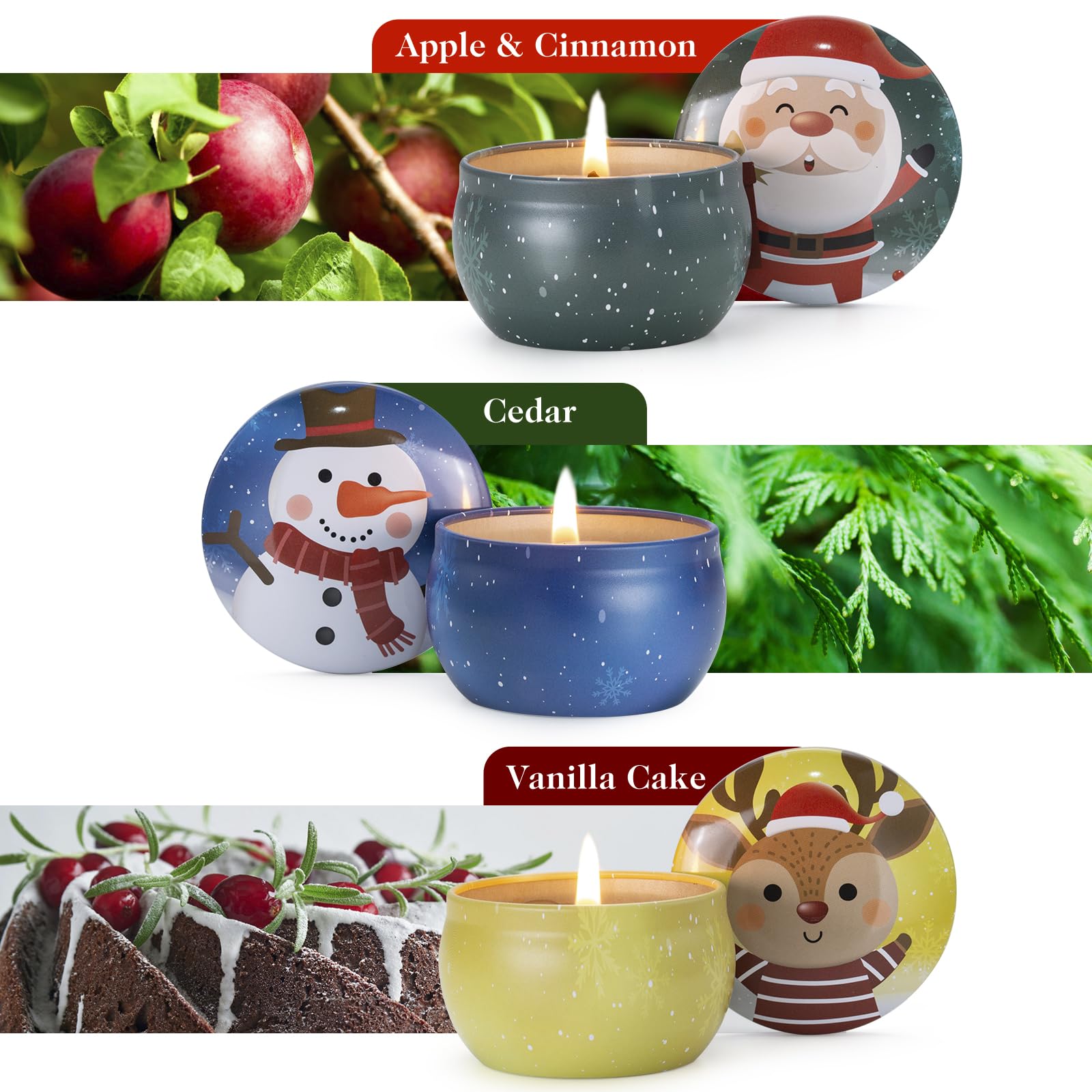 Bougie Hausware pomme cannelle, parfum chaleureux pour soirée conviviale