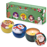 Bougies Hausware 3-pack dans emballage Noël, ambiance chaleureuse pour les fêtes