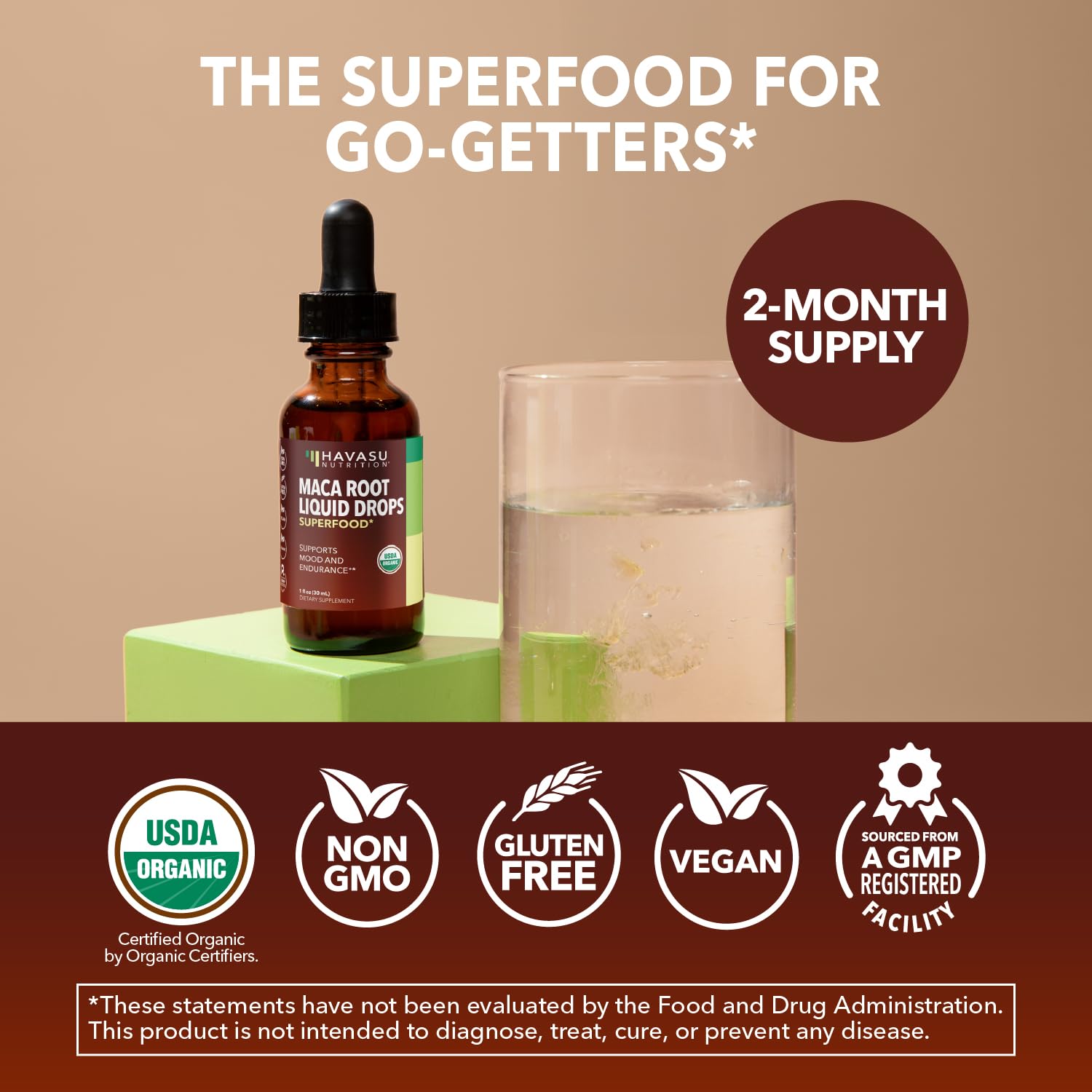 HAVASU NUTRITION Maca liquide arôme neutre – intégration facile.
