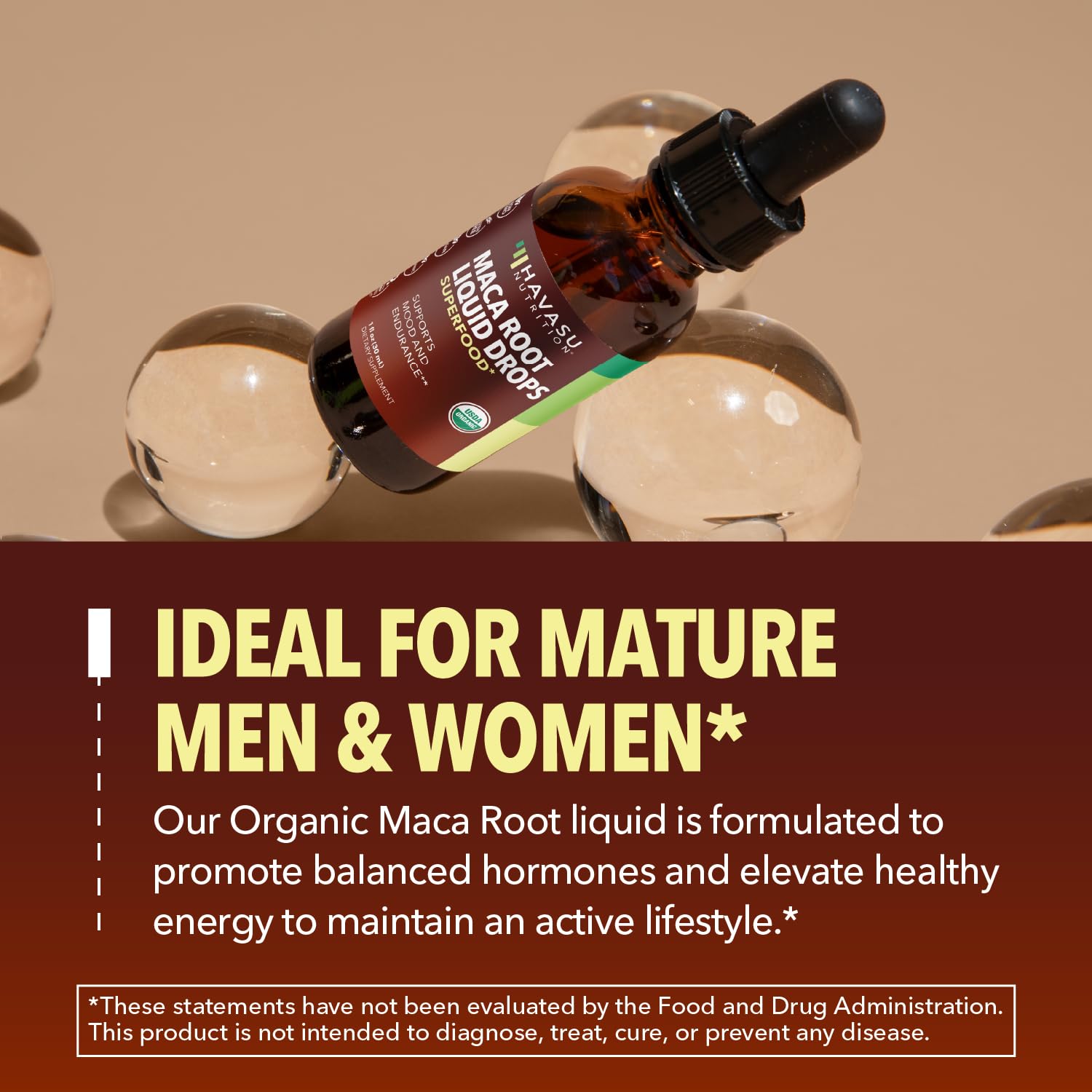 HAVASU NUTRITION Maca liquide ingrédients naturels – adaptogène polyvalent.
