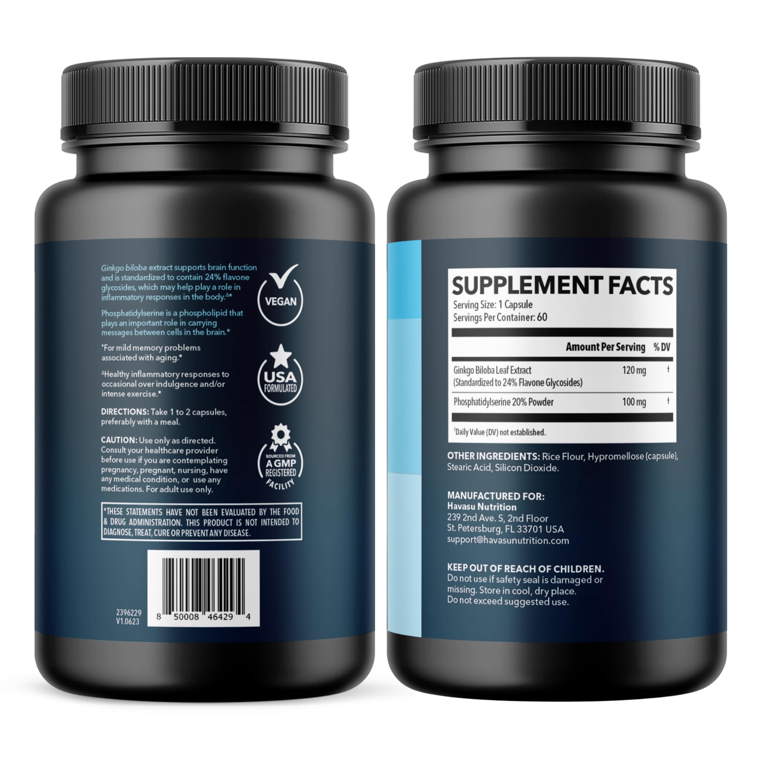 HAVASU Ginkgo Biloba 120mg – support mental et clarté cognitive au quotidien.