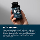 HAVASU Ginkgo Biloba 120mg – fiche d'information synthétique sur les bénéfices potentiels.