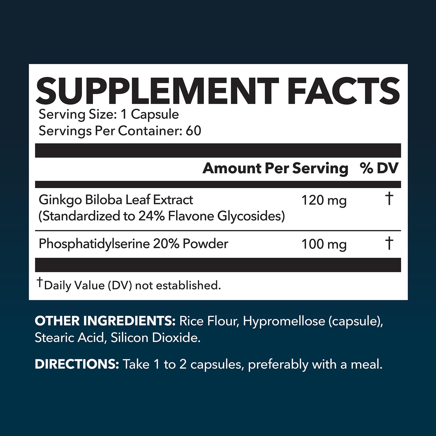 HAVASU Ginkgo Biloba 120mg – gelules, soutien cognitif sans caféine.