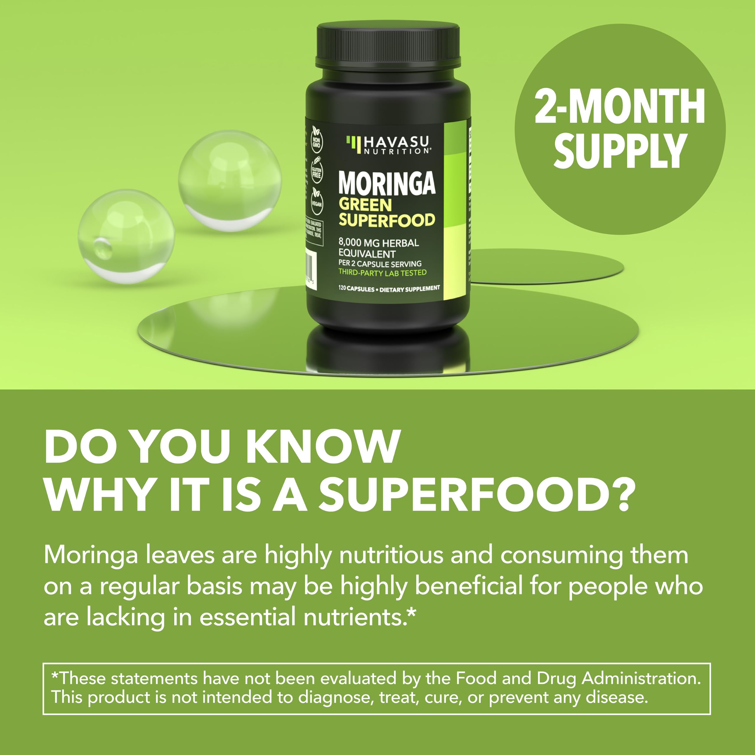 Dosage Havasu Moringa: deux capsules par prise avec le repas.