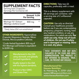 Étiquette Havasu Moringa en gros plan, informations claires sur l’origine végétale.