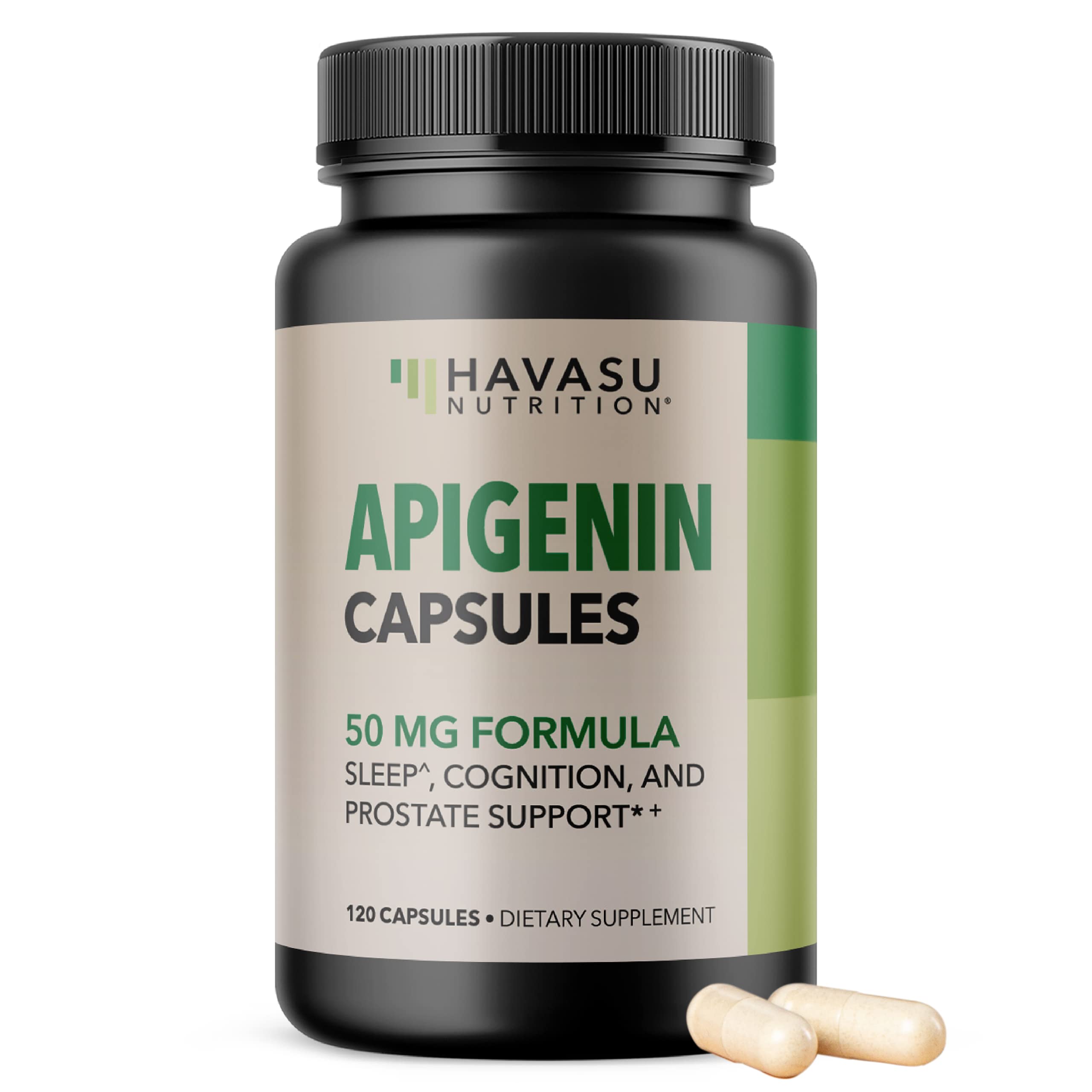 Bouteille HAVASU NUTRITION Apigenin Capsules, format pratique pour la routine.