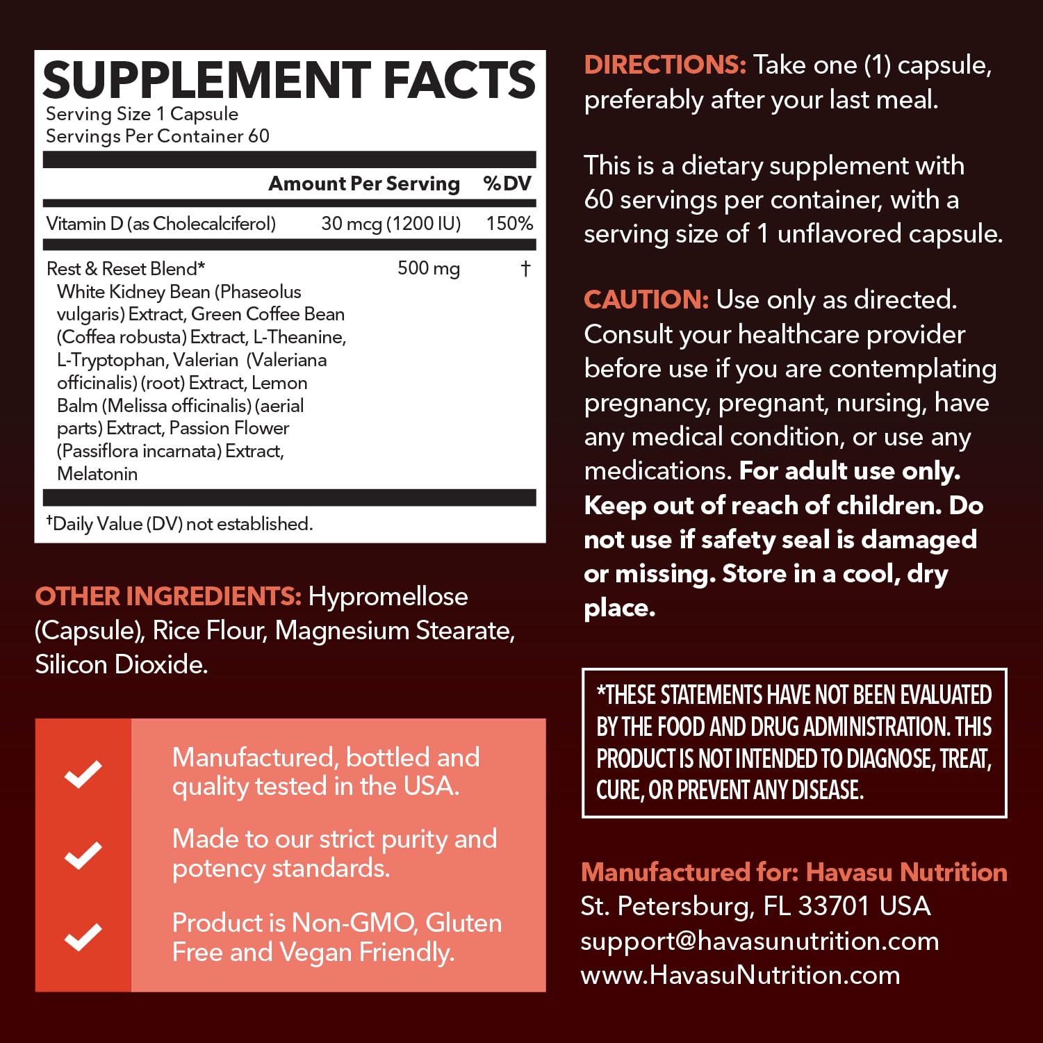 Gélules HAVASU NUTRITION intégrables dans votre routine nocturne