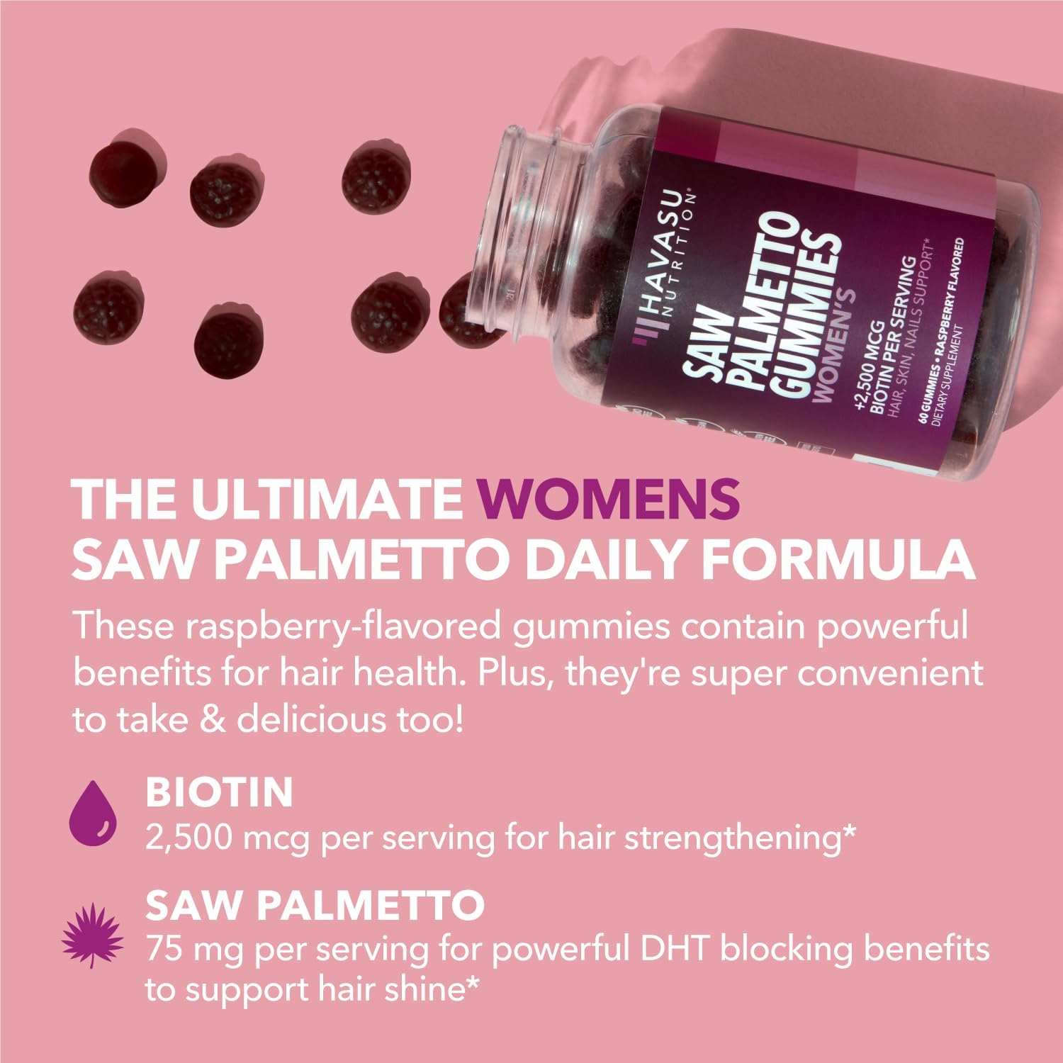 Gommes HAVASU NUTRITION saveur framboise, routine beauté gourmande