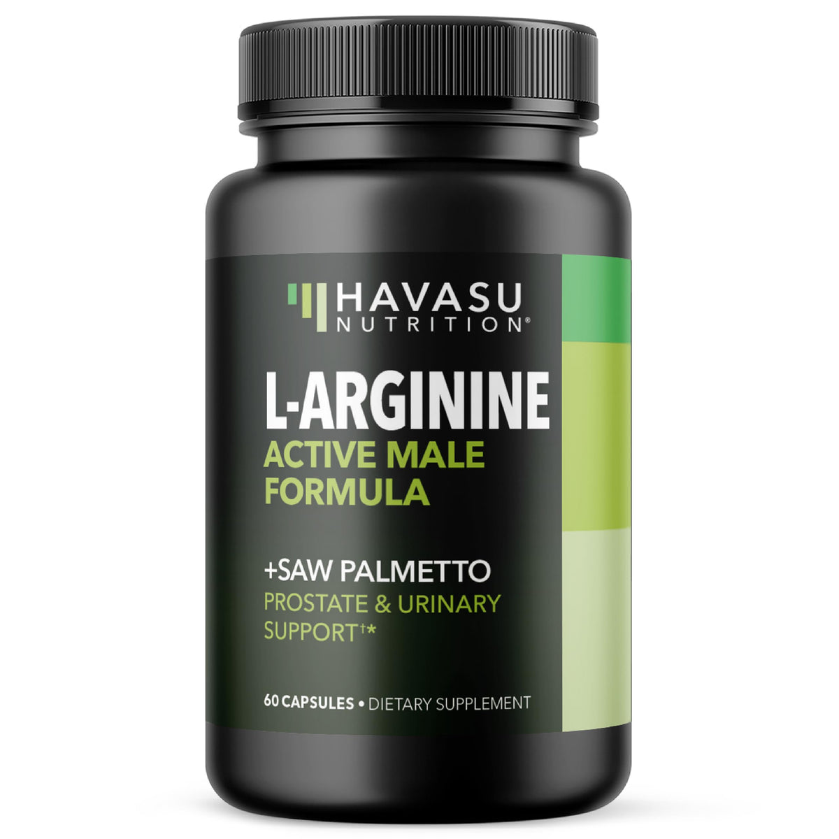 Bouteille HAVASU NUTRITION arginine-saw-palmetto pour soutien potentiel à l’endurance.